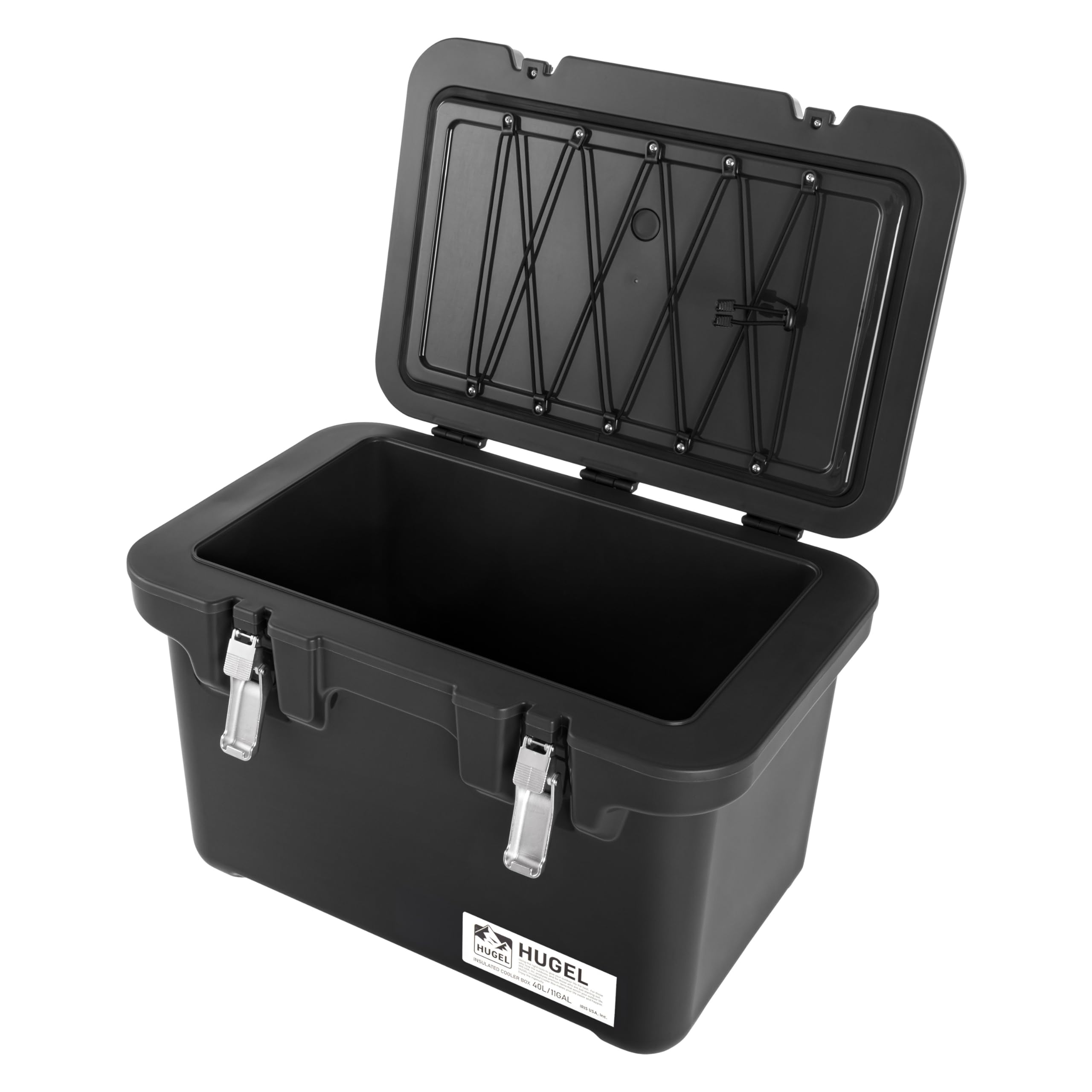 IRIS USA Hugel 44 Qt cooler front view, rugged exterior ready for outdoor adventures.