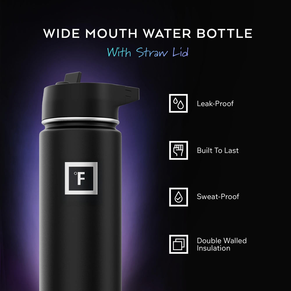 IRON °FLASK 18-8 stainless steel BPA-free bottle for safe, rust-resistant hydration.