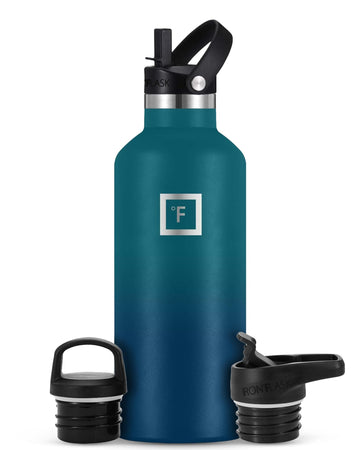 IRON °FLASK 32oz Dark Night side view, ideal for all-day hiking hydration.