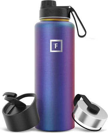 IRON °FLASK Aurora 40oz wide-mouth spout enables easy filling and ice addition