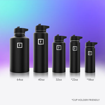 IRON °FLASK Aurora 64oz cupholder-fit compatibility ensures versatile transport in backpacks.