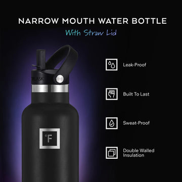 IRON °FLASK Bubble Gum 32oz straw-lid setup for easy sipping during workouts