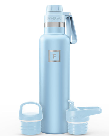 IRON °FLASK camping hydration bottle with straw lid for easy sipping on trails