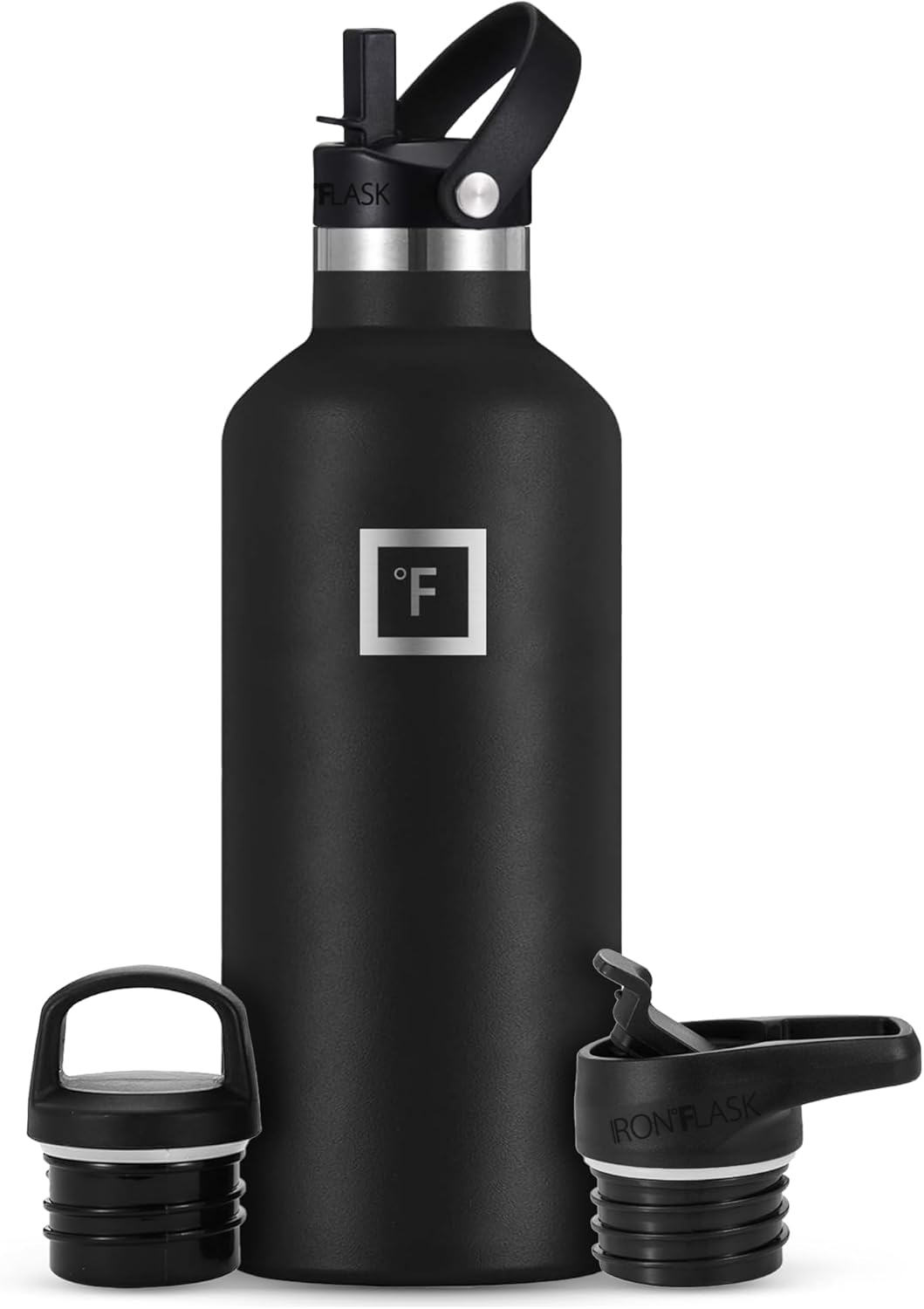 IRON °FLASK straw lid close-up for easy sipping on the trail