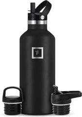 IRON °FLASK straw lid close-up for easy sipping on the trail