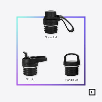 IRON °FLASK narrow-mouth lid assembly enables easy sipping on-the-go.
