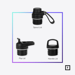 IRON °FLASK narrow-mouth lid assembly enables easy sipping on-the-go.