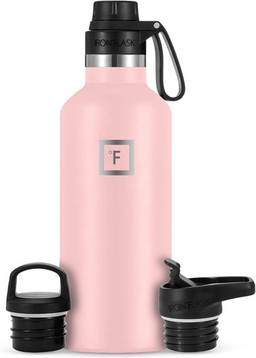 IRON FLASK 32 oz narrow-mouth bottle in rose finish for all-day hydration on adventures.