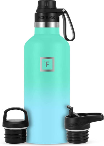 IRON °FLASK Sky 32 oz bottle with spout lid for spill-free sipping on the go