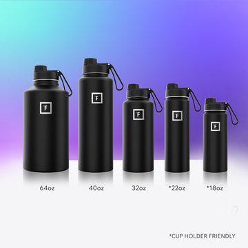 IRON °FLASK stainless steel lid 40 oz versatile closure option
