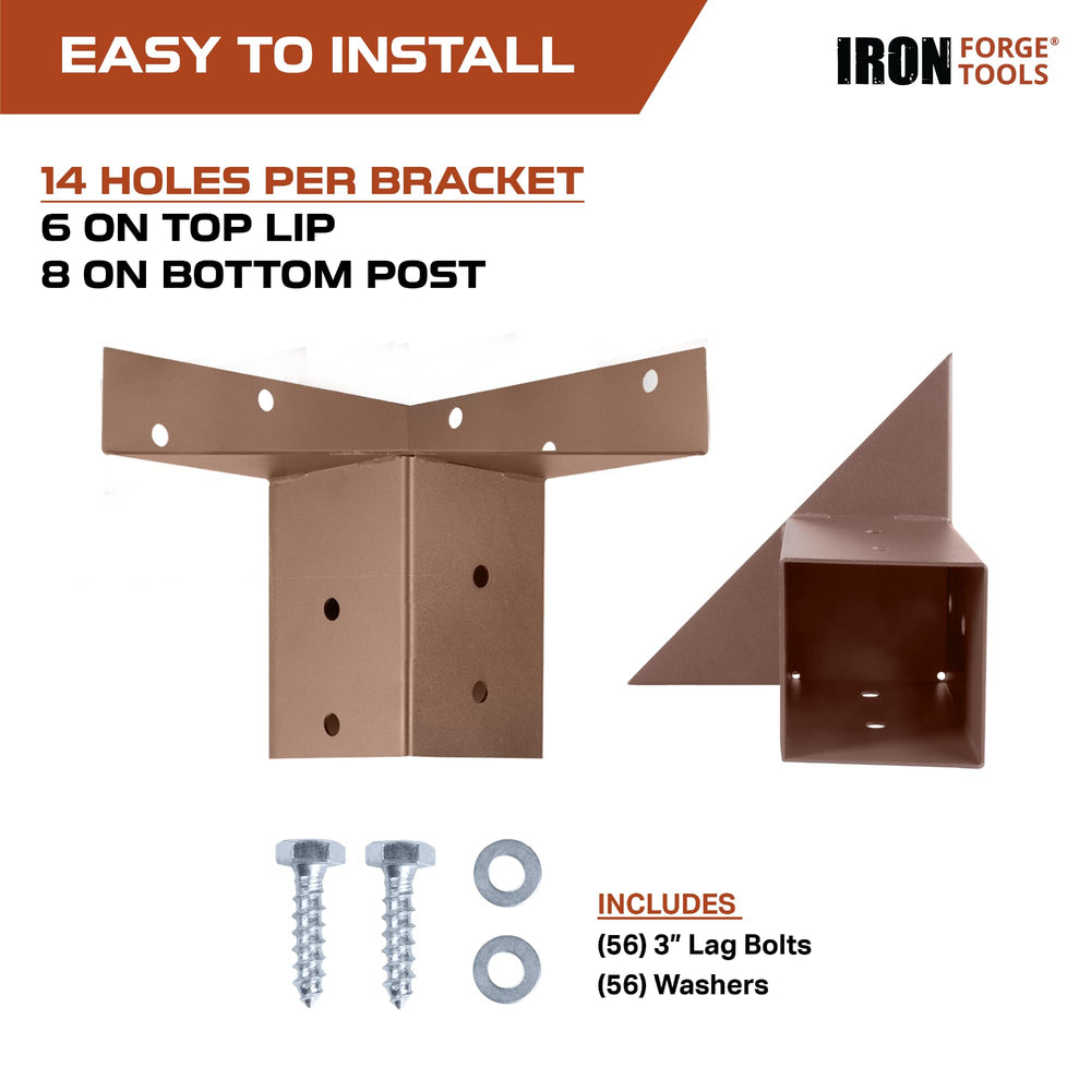 Iron Forge Tools 4-pack brackets outdoor hunting ready for ladder racks or tree platforms.