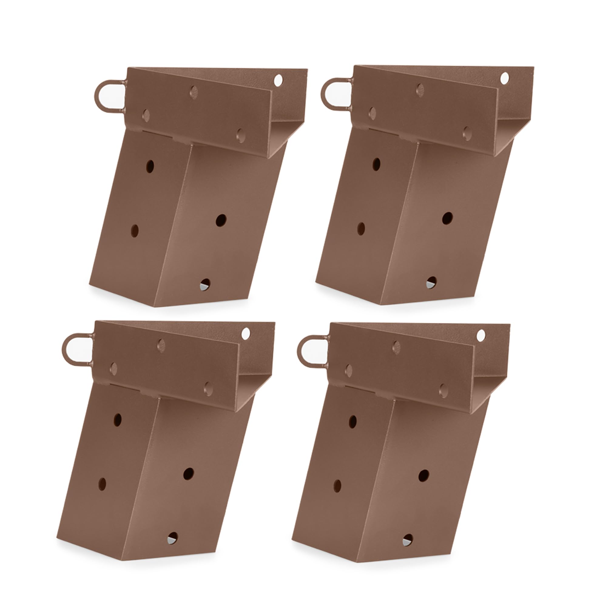 Iron Forge Tools brown powder-coated bracket offers durable finish and rust resistance.