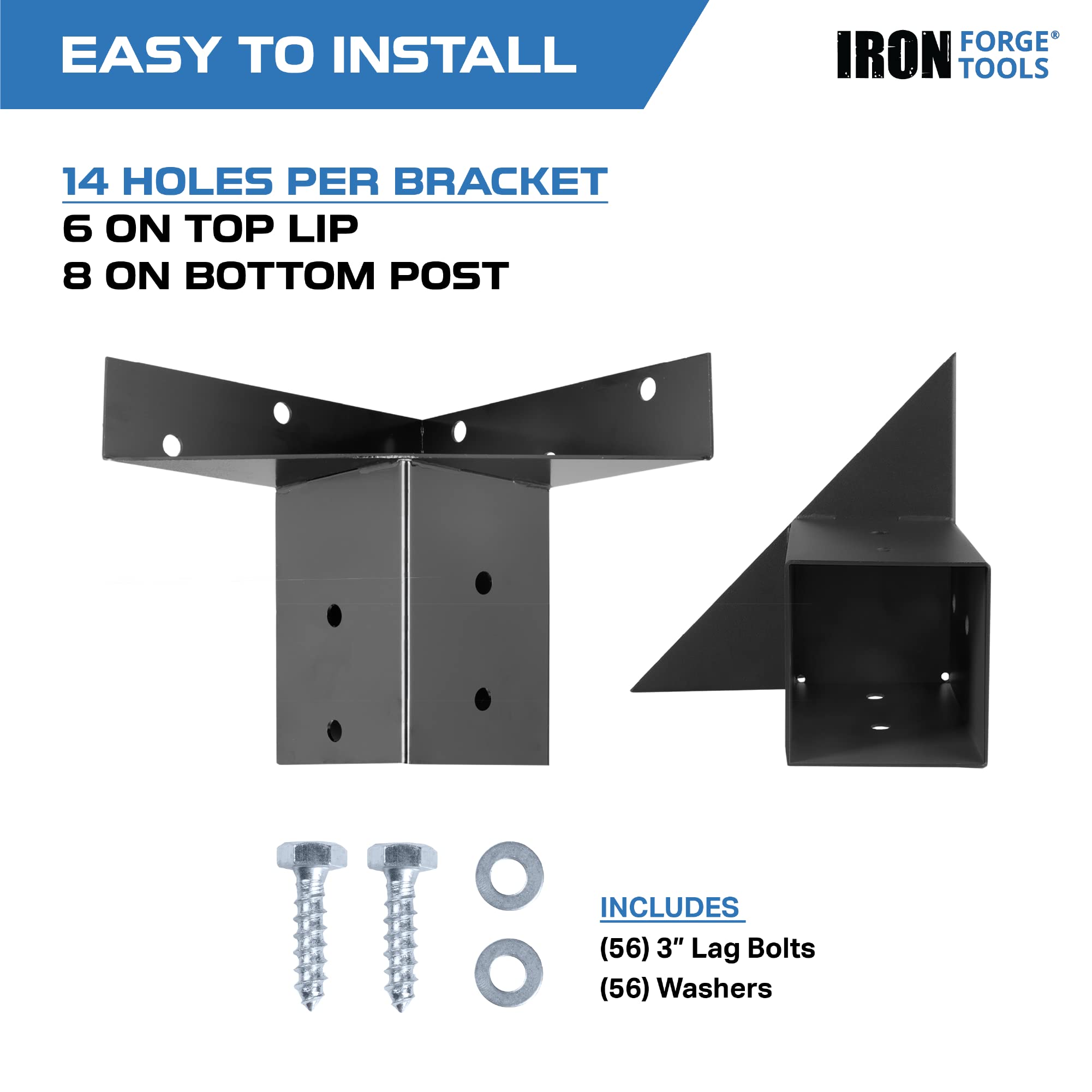Iron Forge Tools deer stand brackets support up to 2000 pounds for heavy-duty builds