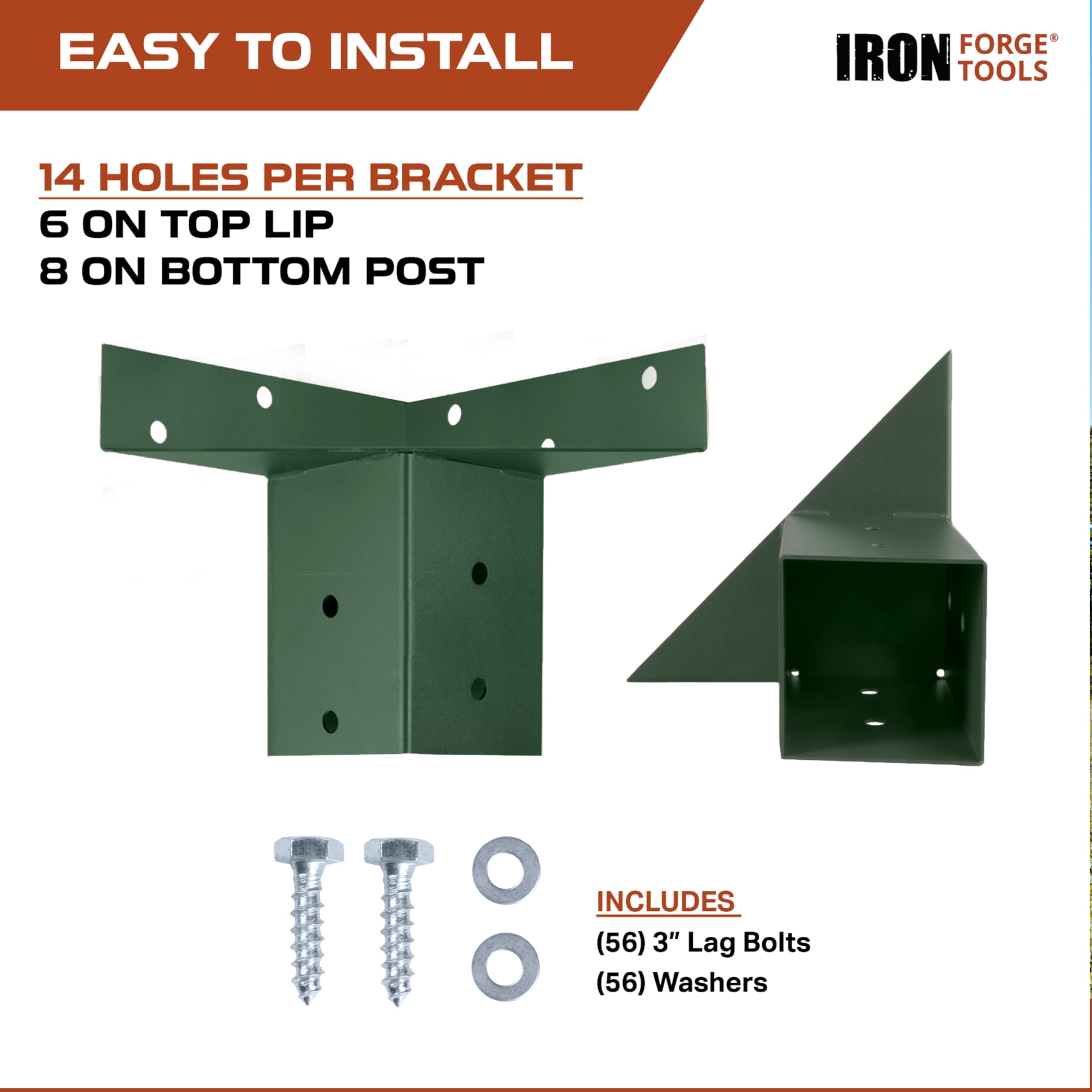 Iron Forge Tools deer stand brackets 2000-pound capacity for heavy-duty platforms