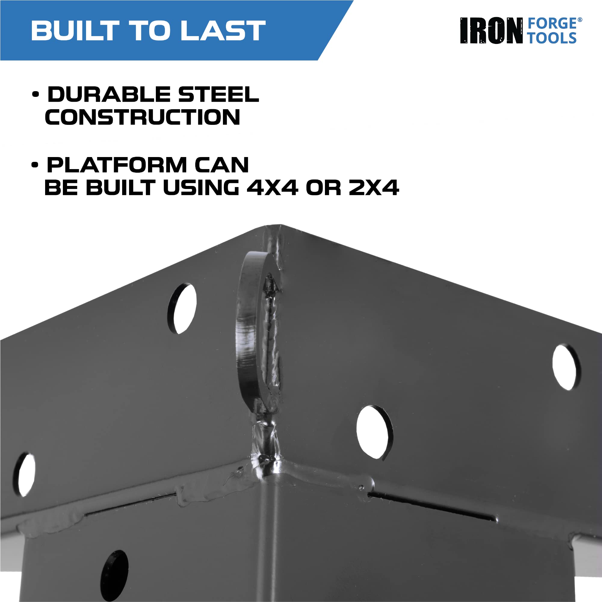 Iron Forge Tools deer stand brackets compact dimensions for durable fit