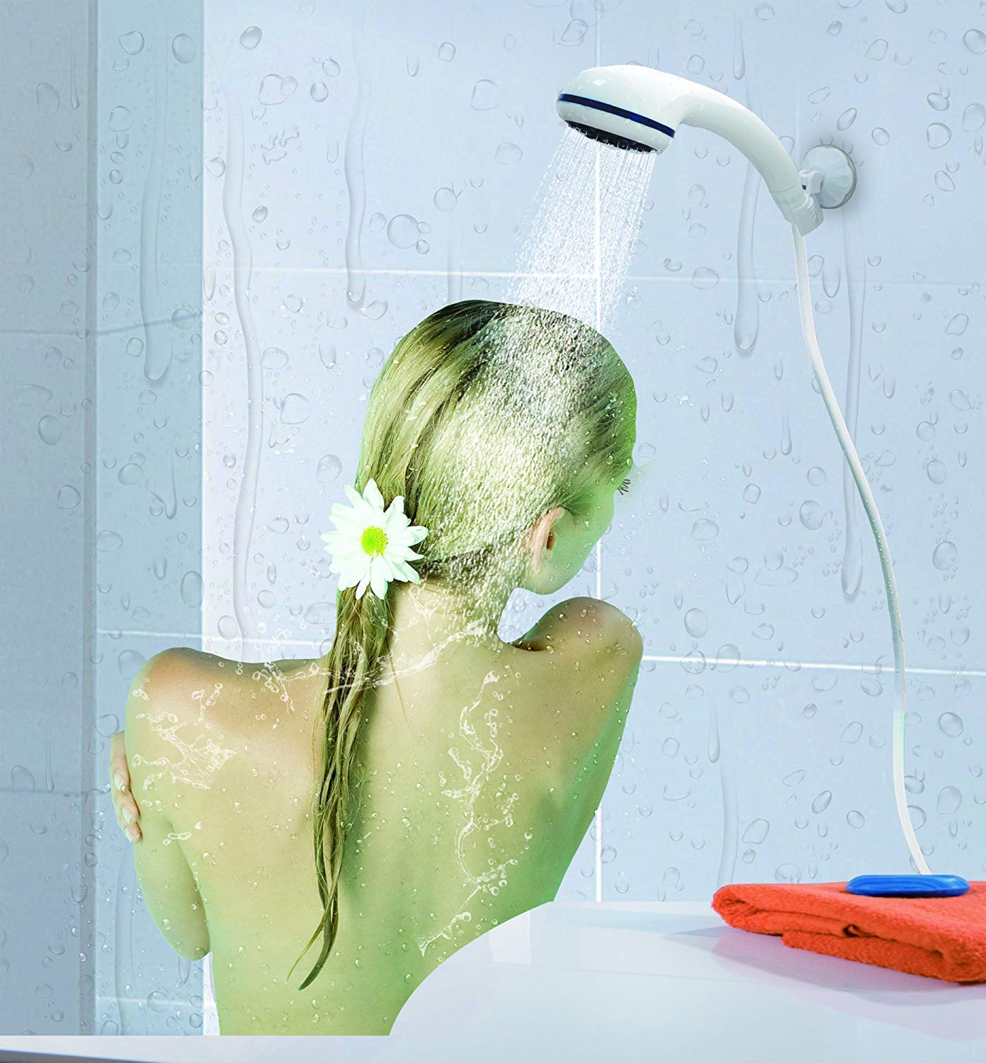 Iron Hammer portable shower suitable for car washing on the go for easy vehicle cleaning.