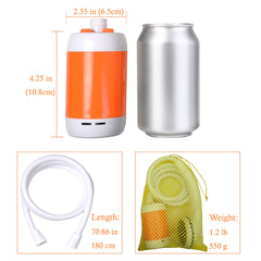 Iron Hammer shower with battery indicator shows charge status for reliable camping hygiene
