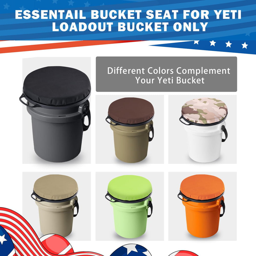 Ironraw Yeti bucket seat with handle makes portability simple for field use.