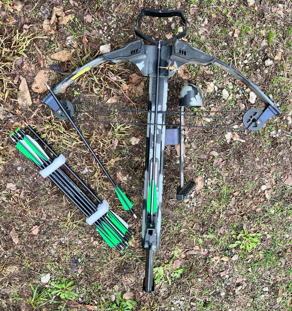 IRQ crossbow arrows in flight showing stable trajectory for accuracy