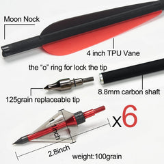 IRQ crossbow bolts with field points for consistent impact.