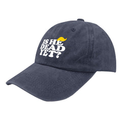 Is He Dead Yet Hat Women Navy Blue back view