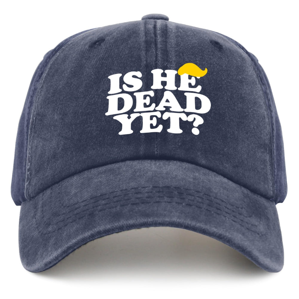 Is He Dead Yet Hat Women Navy Blue front view