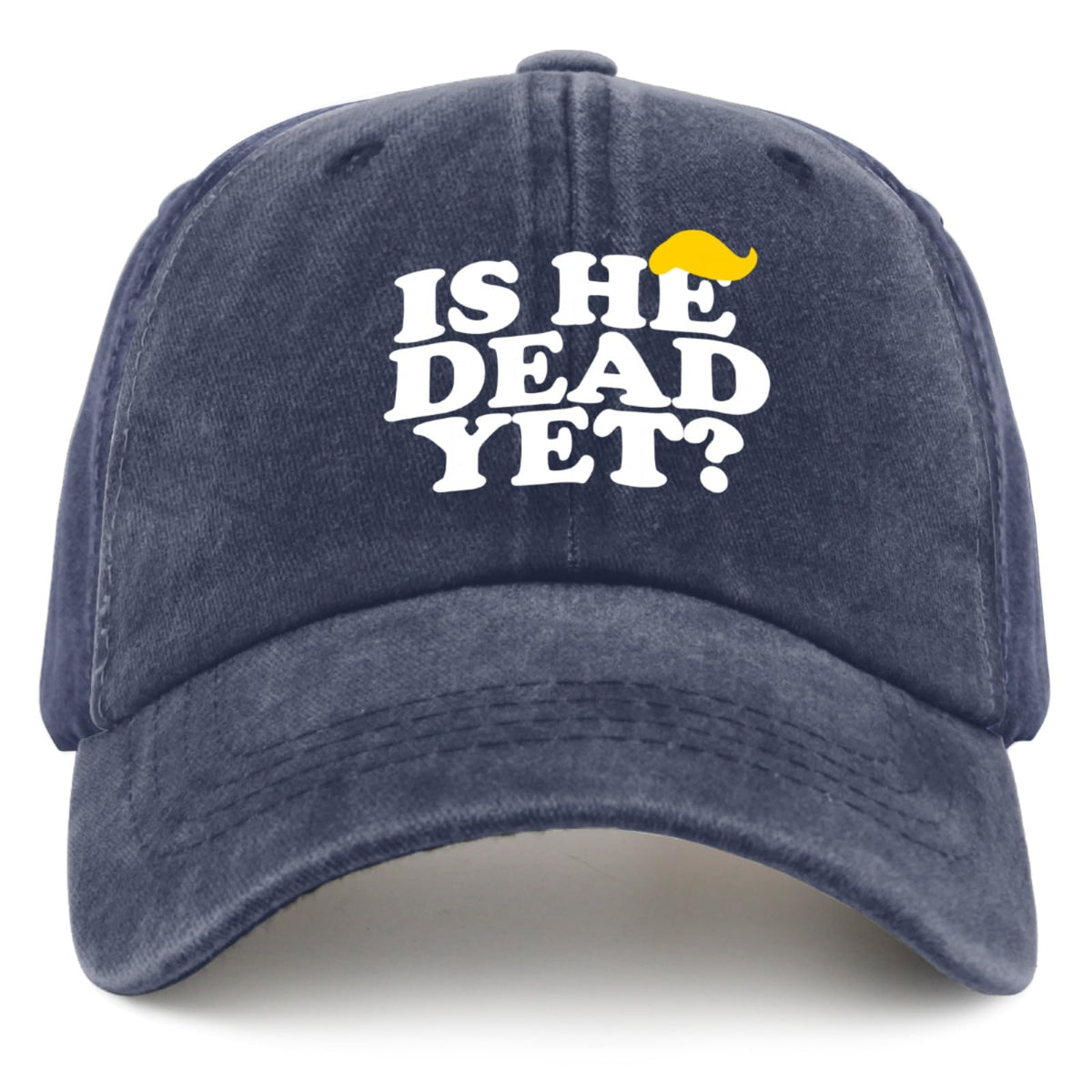 Is He Dead Yet Hat Women Navy Blue front view