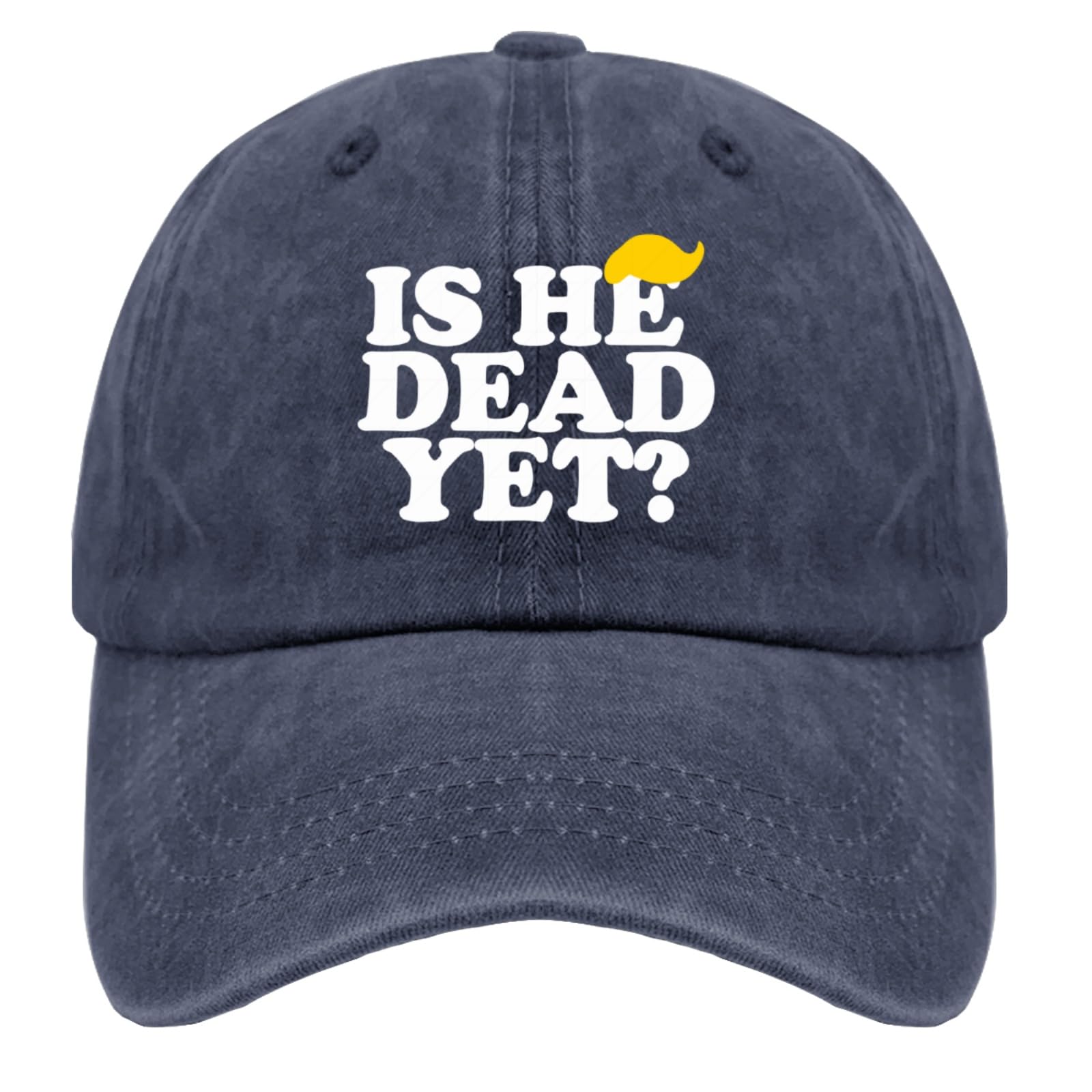 Is He Dead Yet Hat Women Navy Blue side view