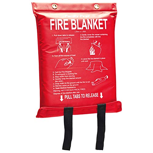 ISOP fire blanket wrapped around a person to smother clothing flames.