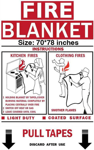 ISOP fireproof blanket 70x78 in living room for home safety