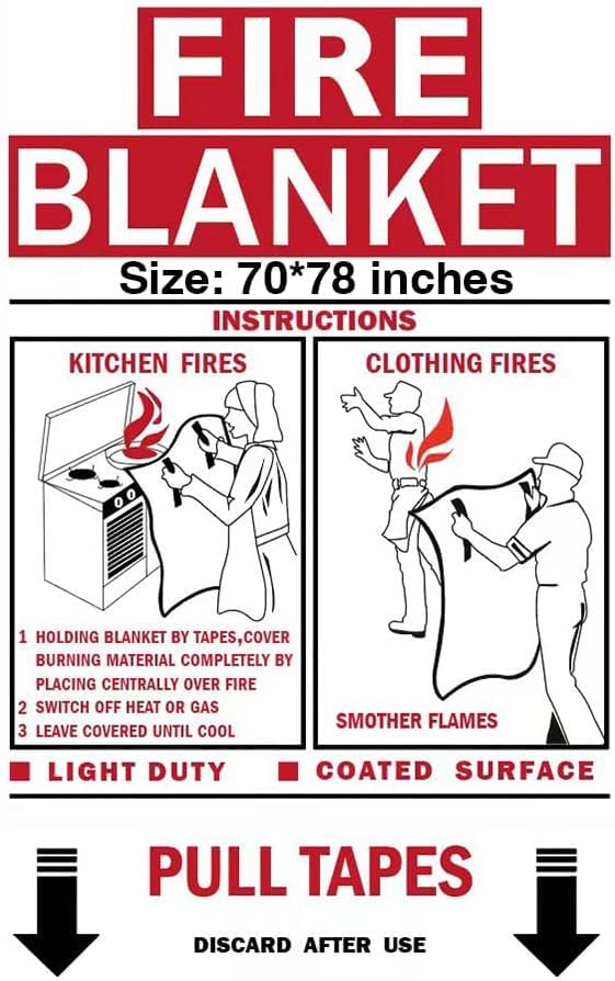 ISOP fireproof blanket 70x78 in living room for home safety