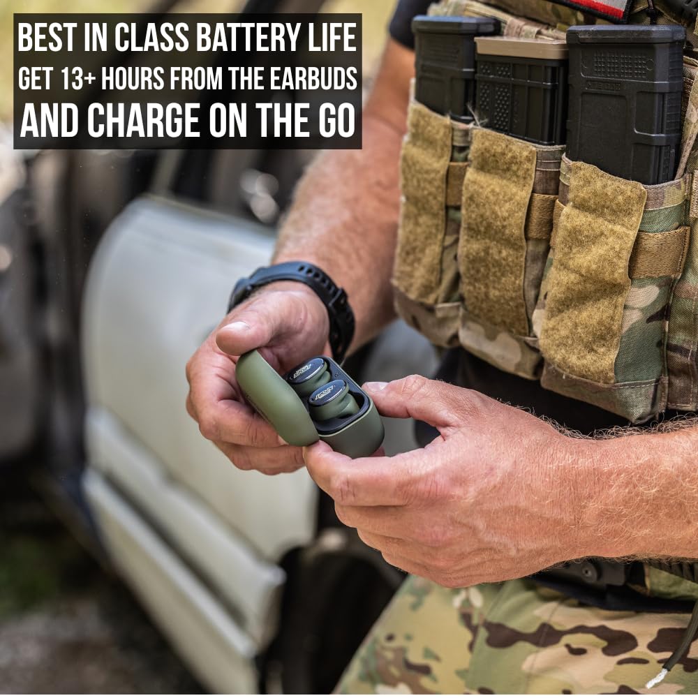 ISOtunes Caliber BT offers up to 13 hours of battery life on a single charge.