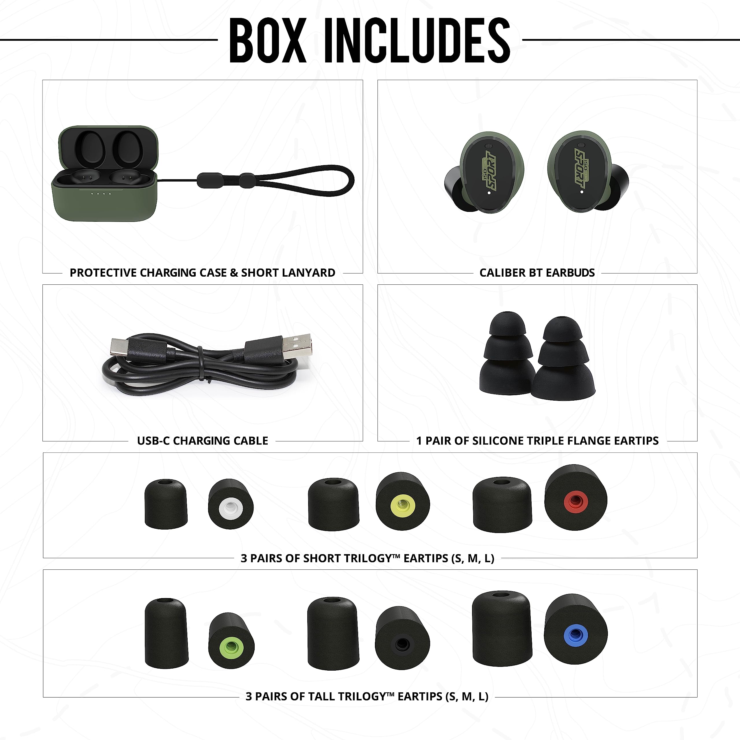 ISOtunes Sport Caliber BT with Bluetooth connection for calls and wireless audio at the range.