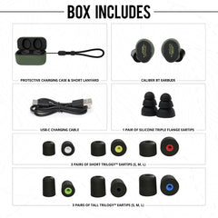 ISOtunes Sport Caliber BT with Bluetooth connection for calls and wireless audio at the range.