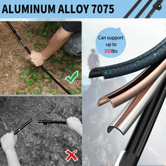 ISTATSO 7075 aluminum trekking poles offer strong support with lightweight design