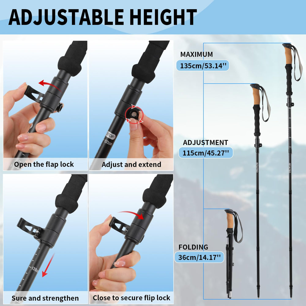 ISTATSO weather-resistant coating helps resist rust during diverse hiking weather conditions