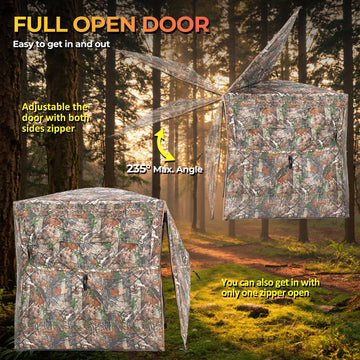 ITEFDTUTNE hunting blind hub construction and elastic bands provide sturdy weather resistance.