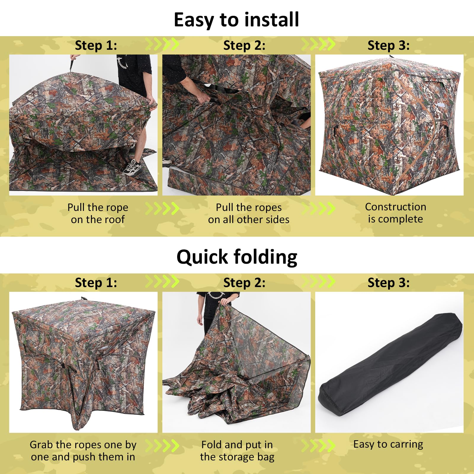 ITEFDTUTNE easy pop-up setup and carrying bag for quick field transport.