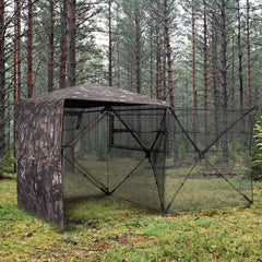 ITEFDTUTNE hunting blind setup pop-up shows quick assembly in the field.