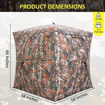 ITEFDTUTNE hunting blind sliding windows enable quiet adjustments without startling game.