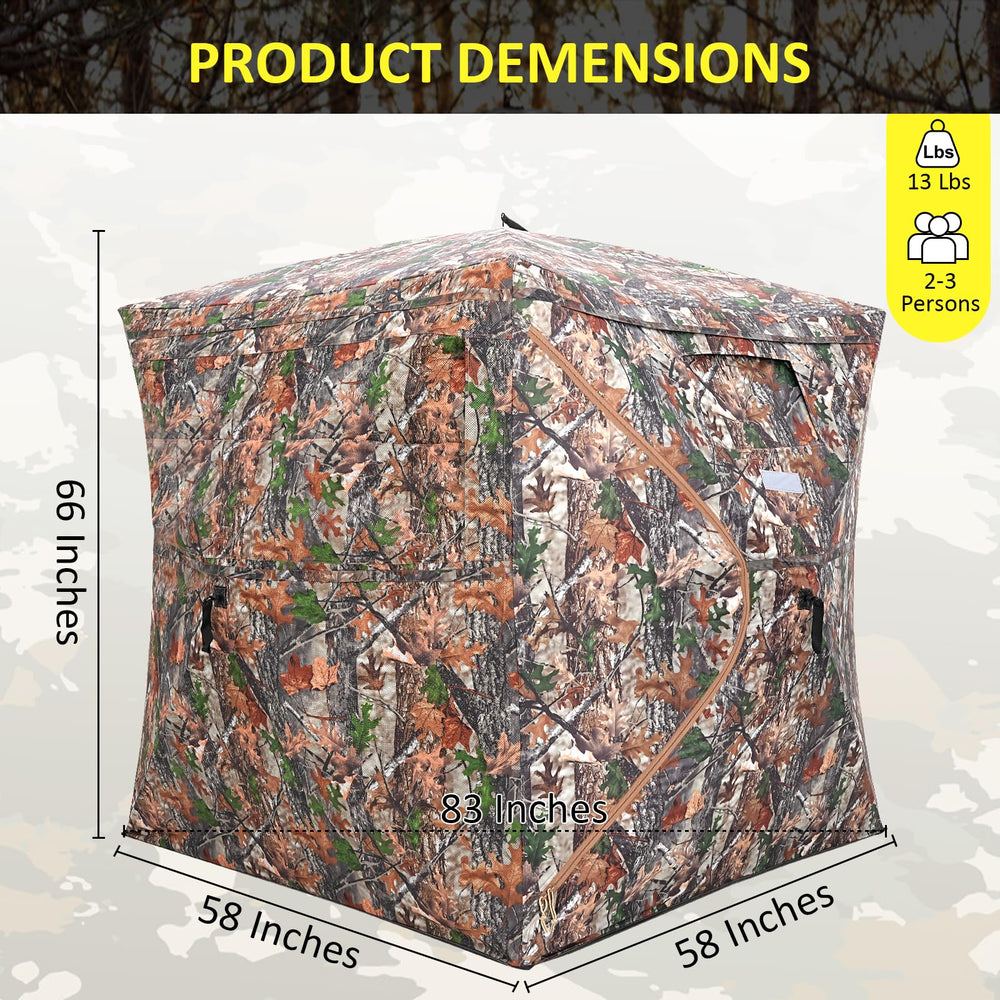 ITEFDTUTNE hunting blind sliding windows enable quiet adjustments without startling game.