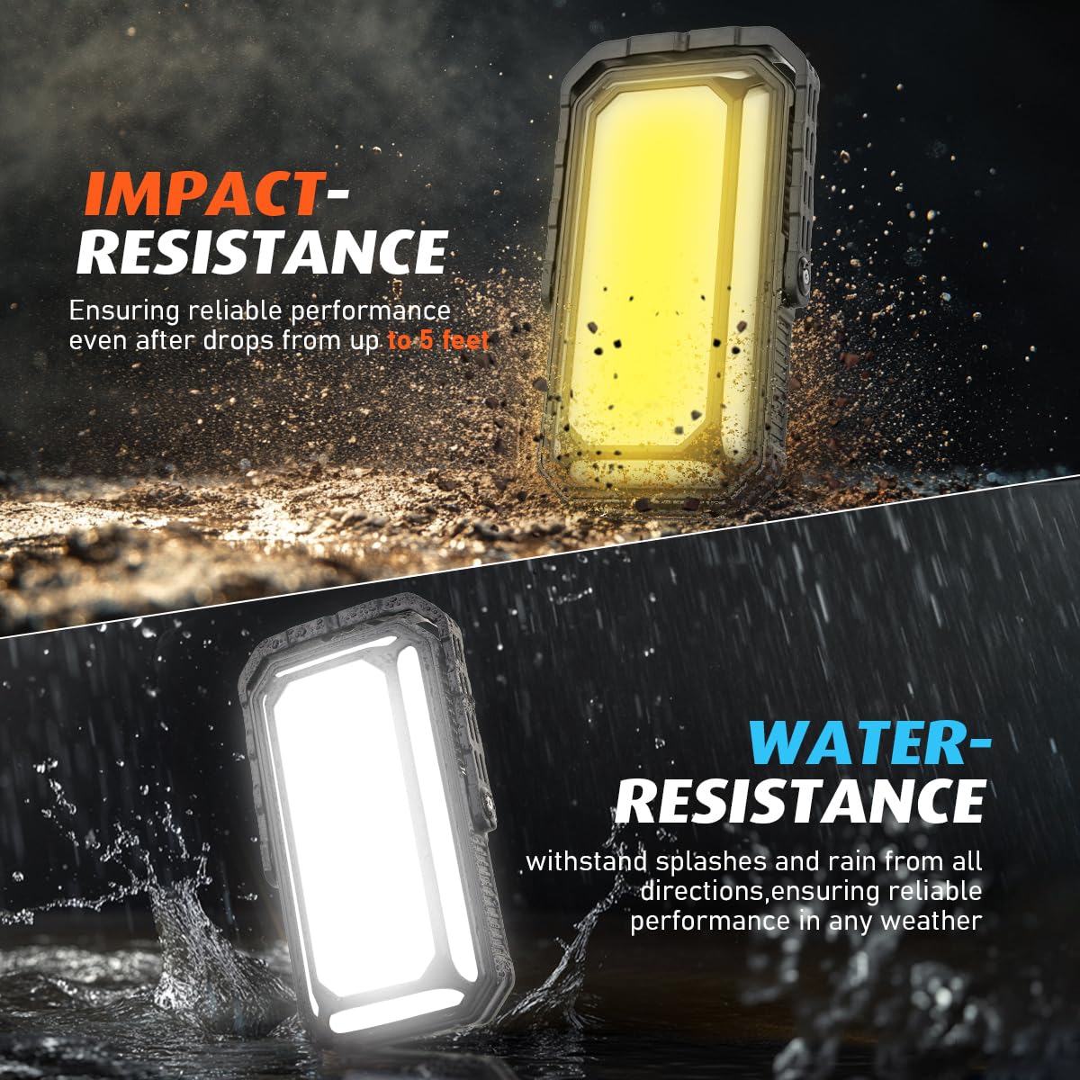 iToncs LED camping lantern hanging in tent for even distribution.