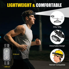 iToncs headlamp battery indicators show remaining power for planning trips.