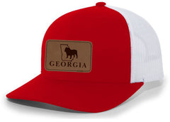 It's All About the South Georgia Bulldog hat with laser-engraved leather patch for durable Southern style