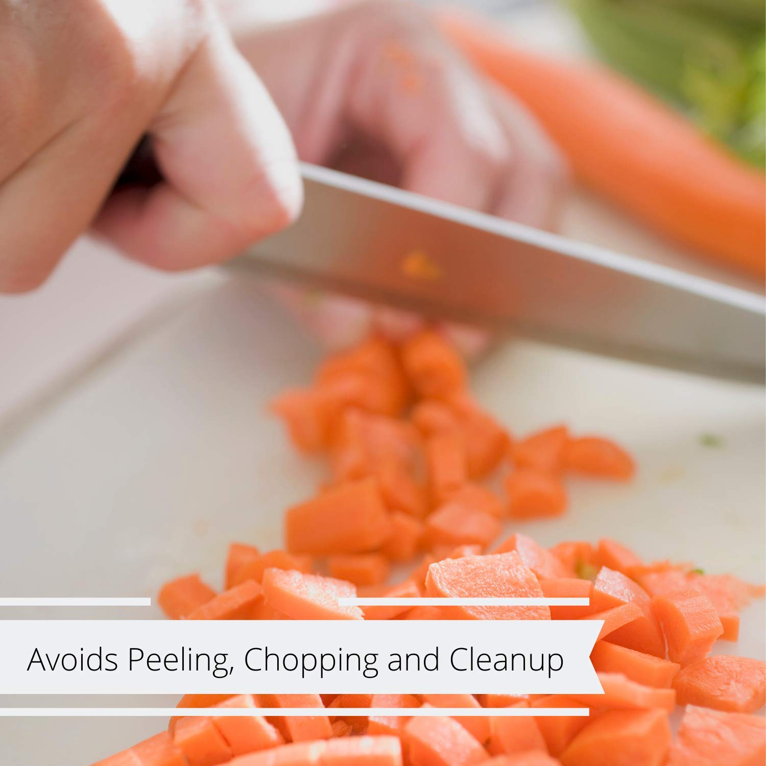 Its Delish carrots in hot water reconstitute quickly for meals.