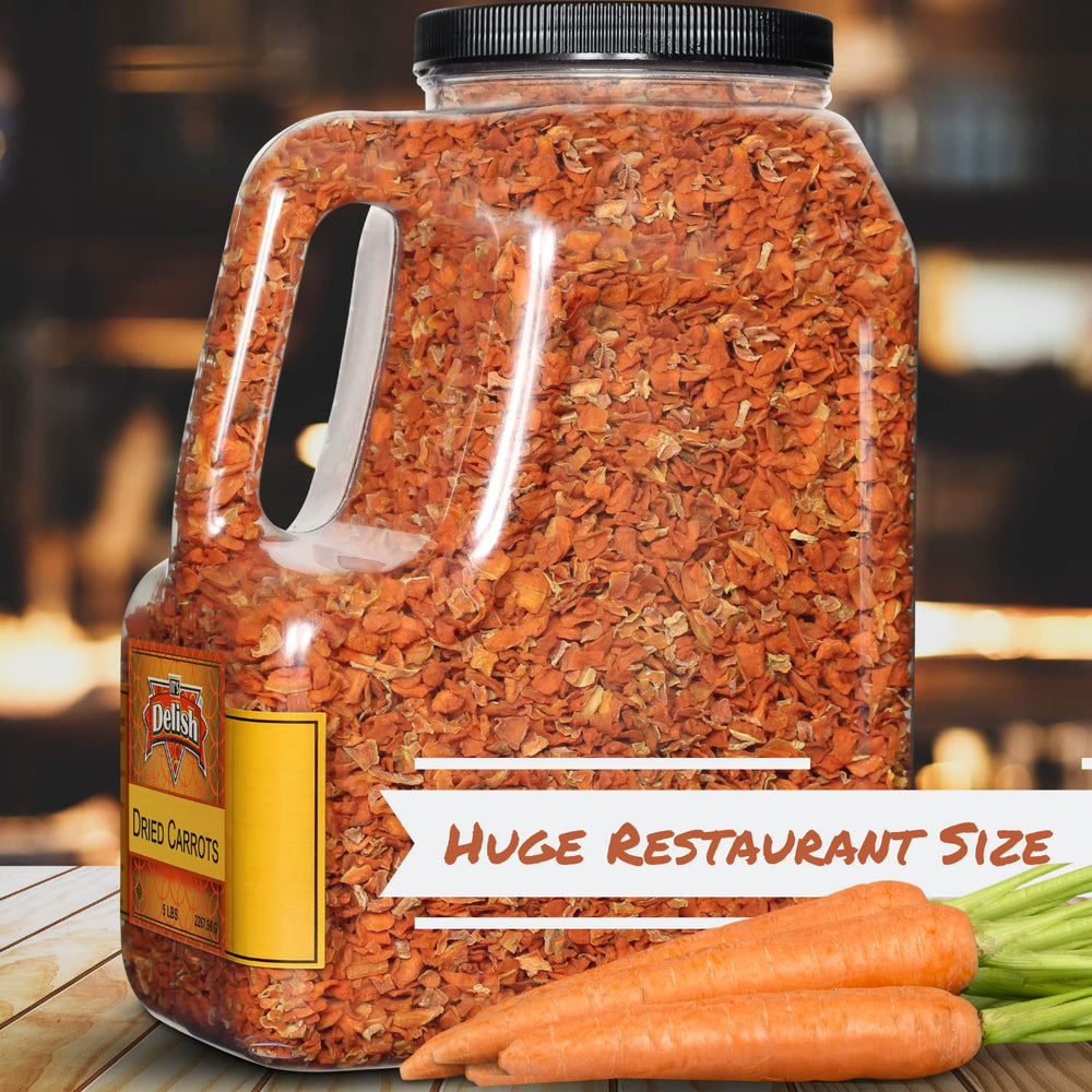 Its Delish kosher, non-GMO dried carrots ideal for long-term storage.