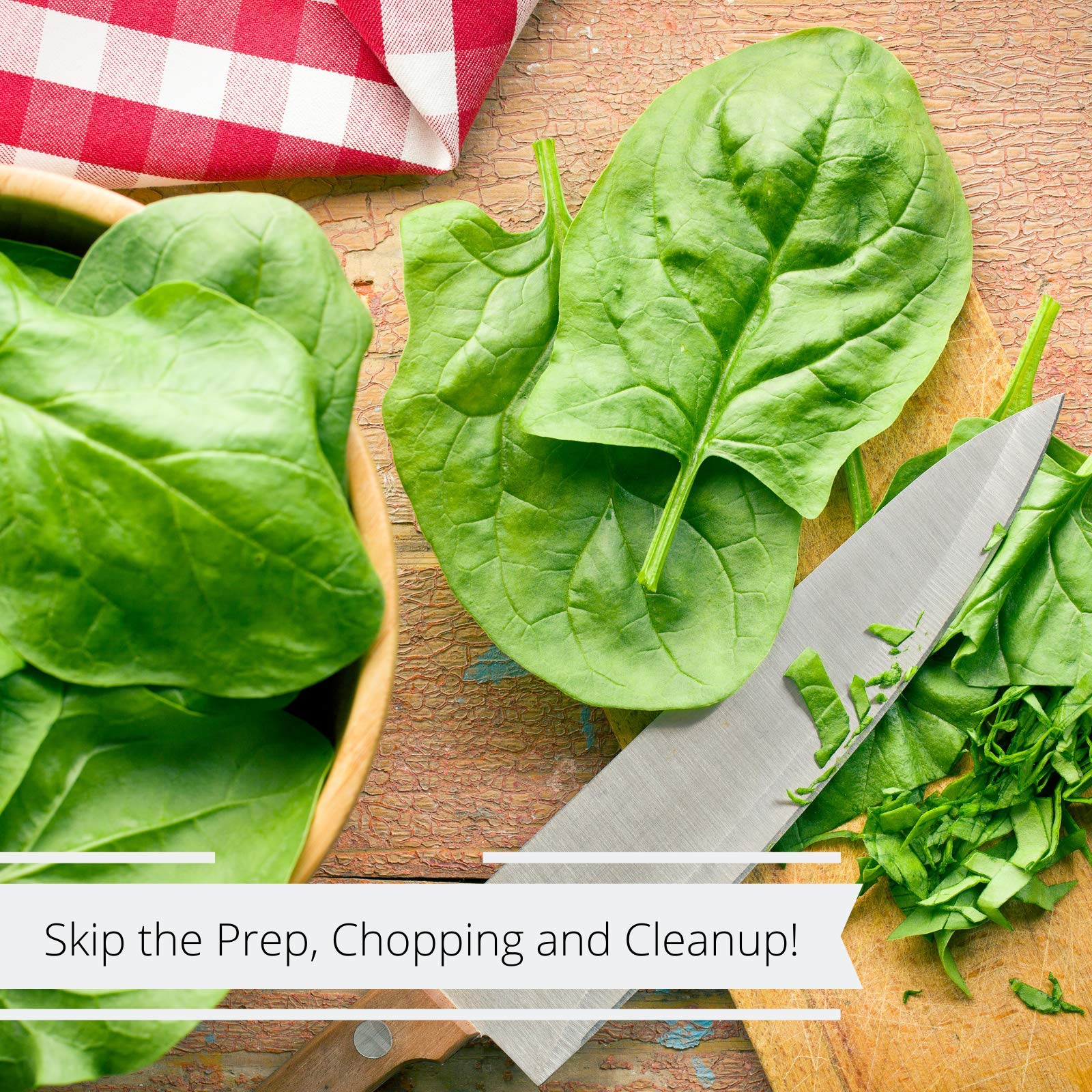 Its Delish spinach flakes added to casseroles for color and nutrition.