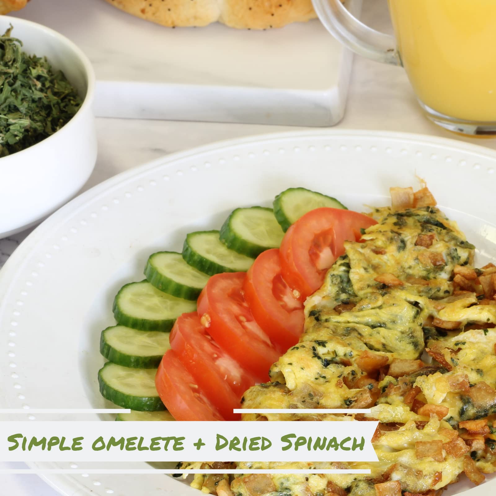 Its Delish spinach flakes camping kitchen for portable meals.