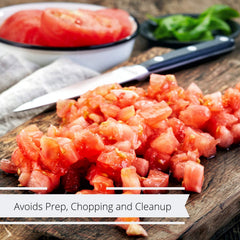 It's Delish tomato flakes used in sauce or pizza applications for rich flavor