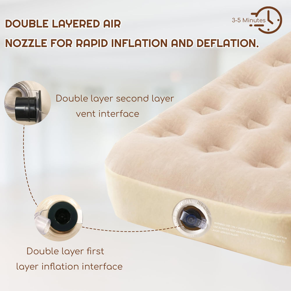 iumulinrui air mattress fiber-tech-support adds stable firmness for travel